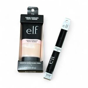 e.l.f. bundle Liquid Poreless Putty Primer and Pout clout Lip Plumping Pen New